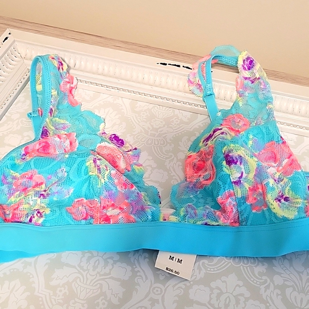 Pink By Victoria's Secret Floral Lace Bralette